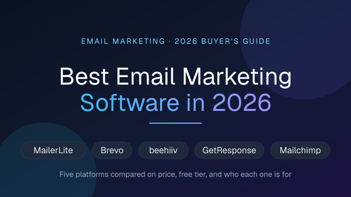 Best Email Marketing Software in 2026: 5 Tools Compared by Price and Fit