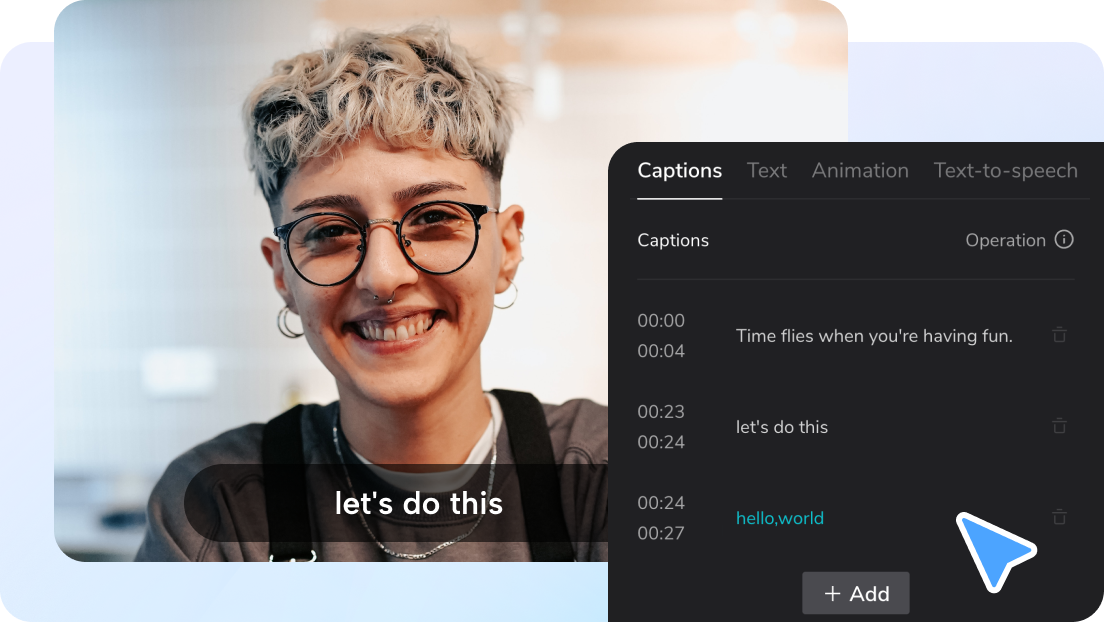 CapCut auto subtitles styled on a short-form video