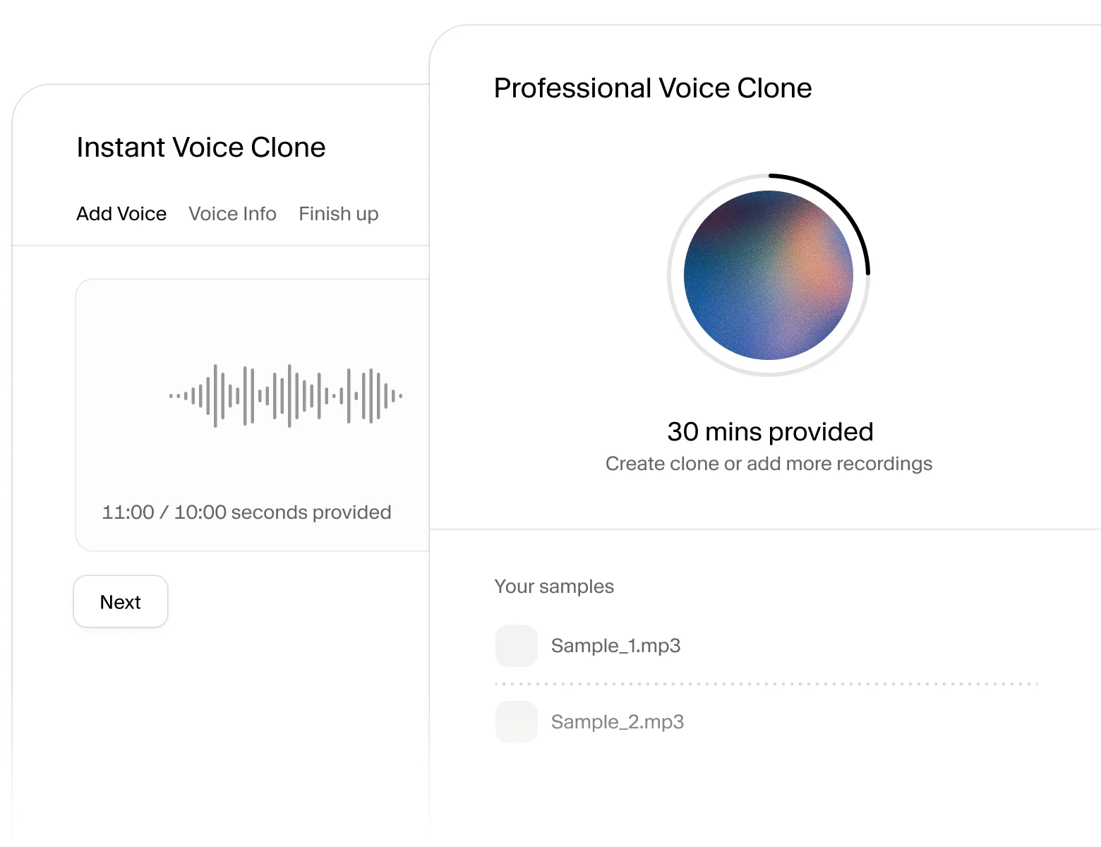 ElevenLabs voice cloning creating a custom AI voice from a sample