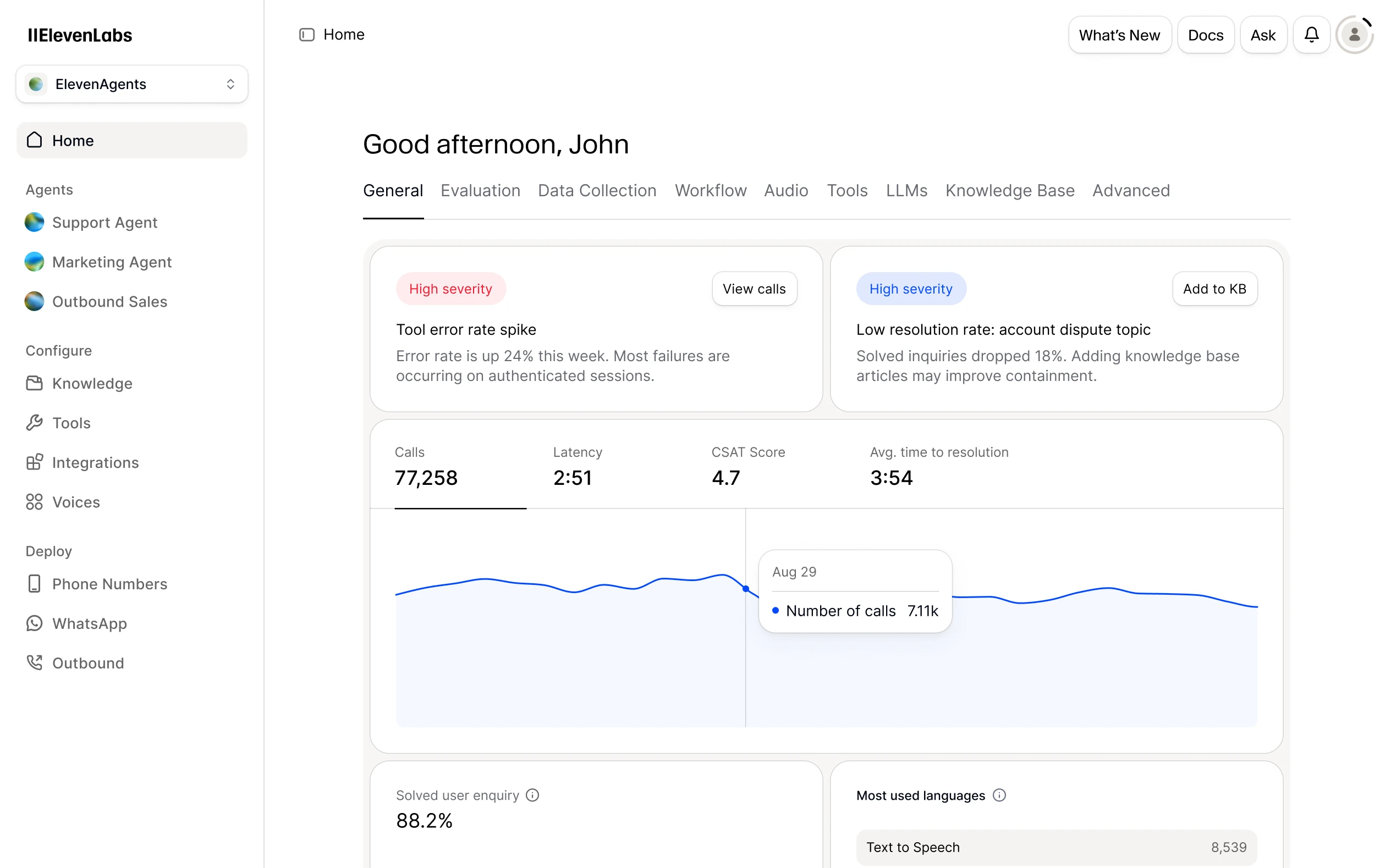 ElevenLabs conversational AI voice agents
