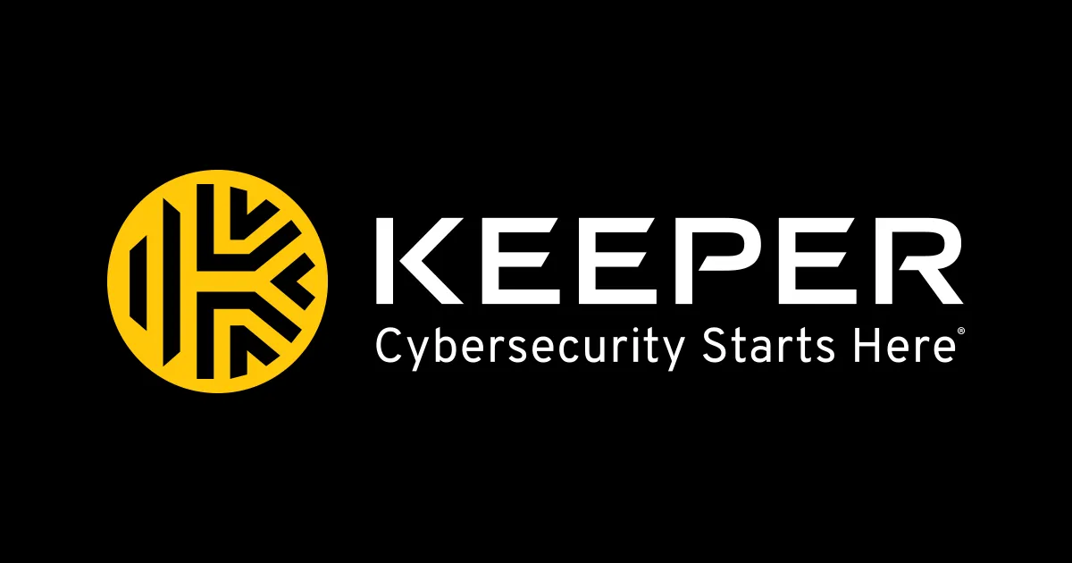 Keeper Security logo with the tagline Cybersecurity Starts Here