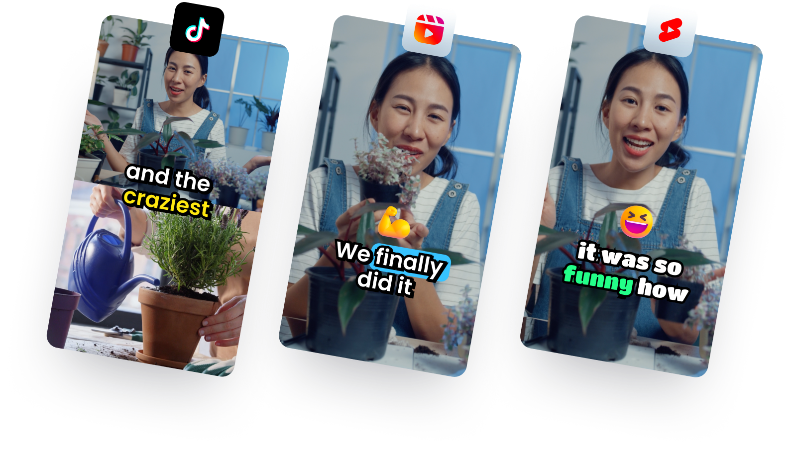 Klap auto-reframing a video into vertical short-form clips