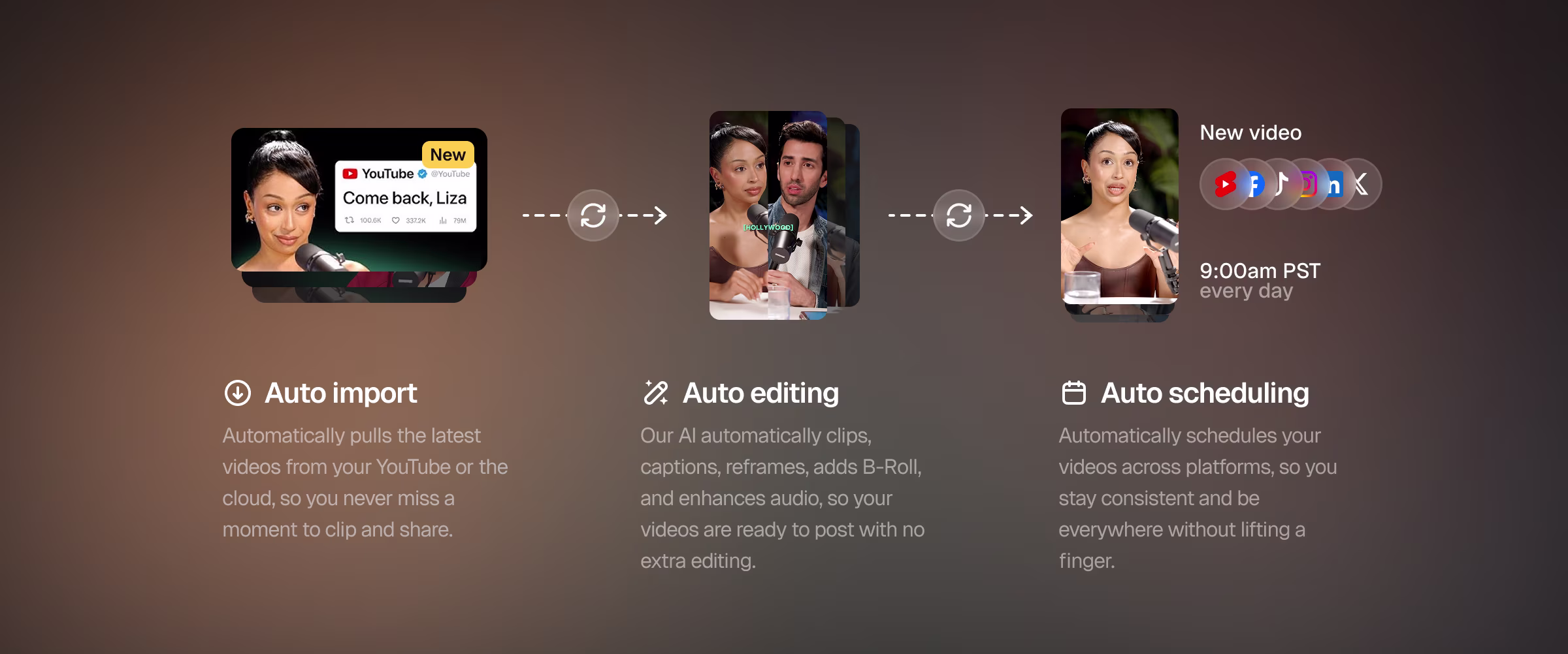 Opus Clip workflow from upload to finished clips