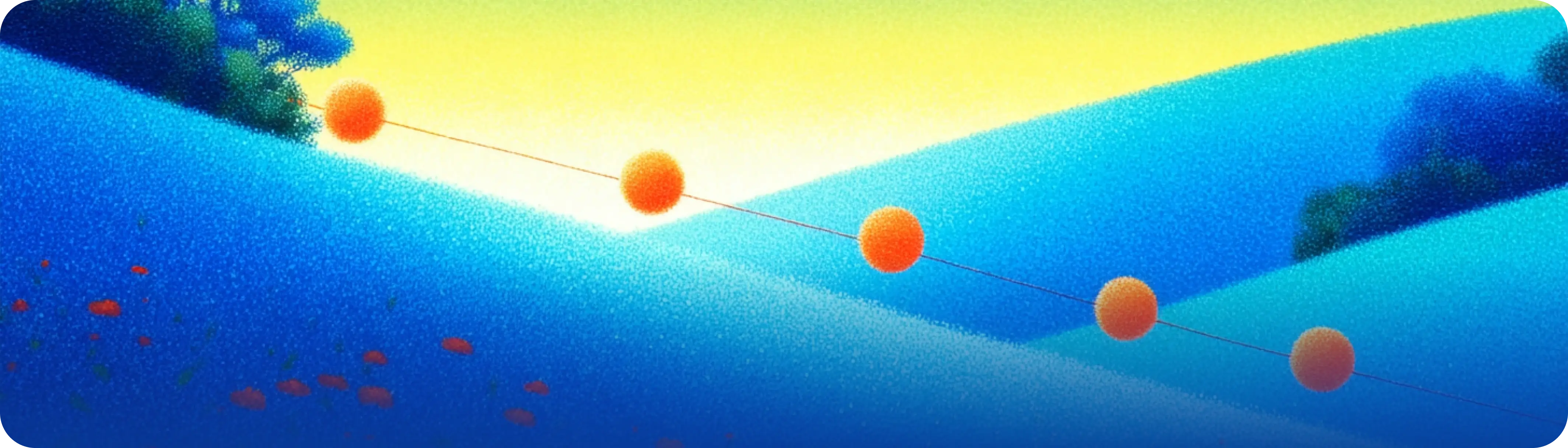 Runable workflow steps illustrated as a sequence of connected points