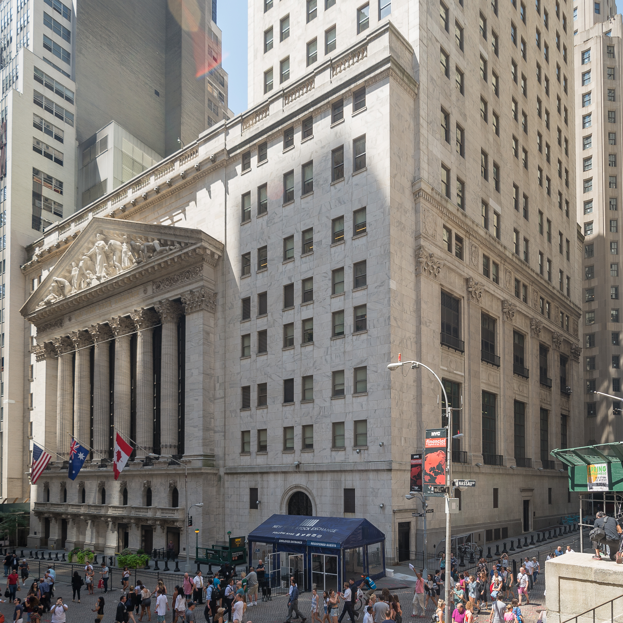 The New York Stock Exchange, where Alibaba's U.S. depositary receipts trade