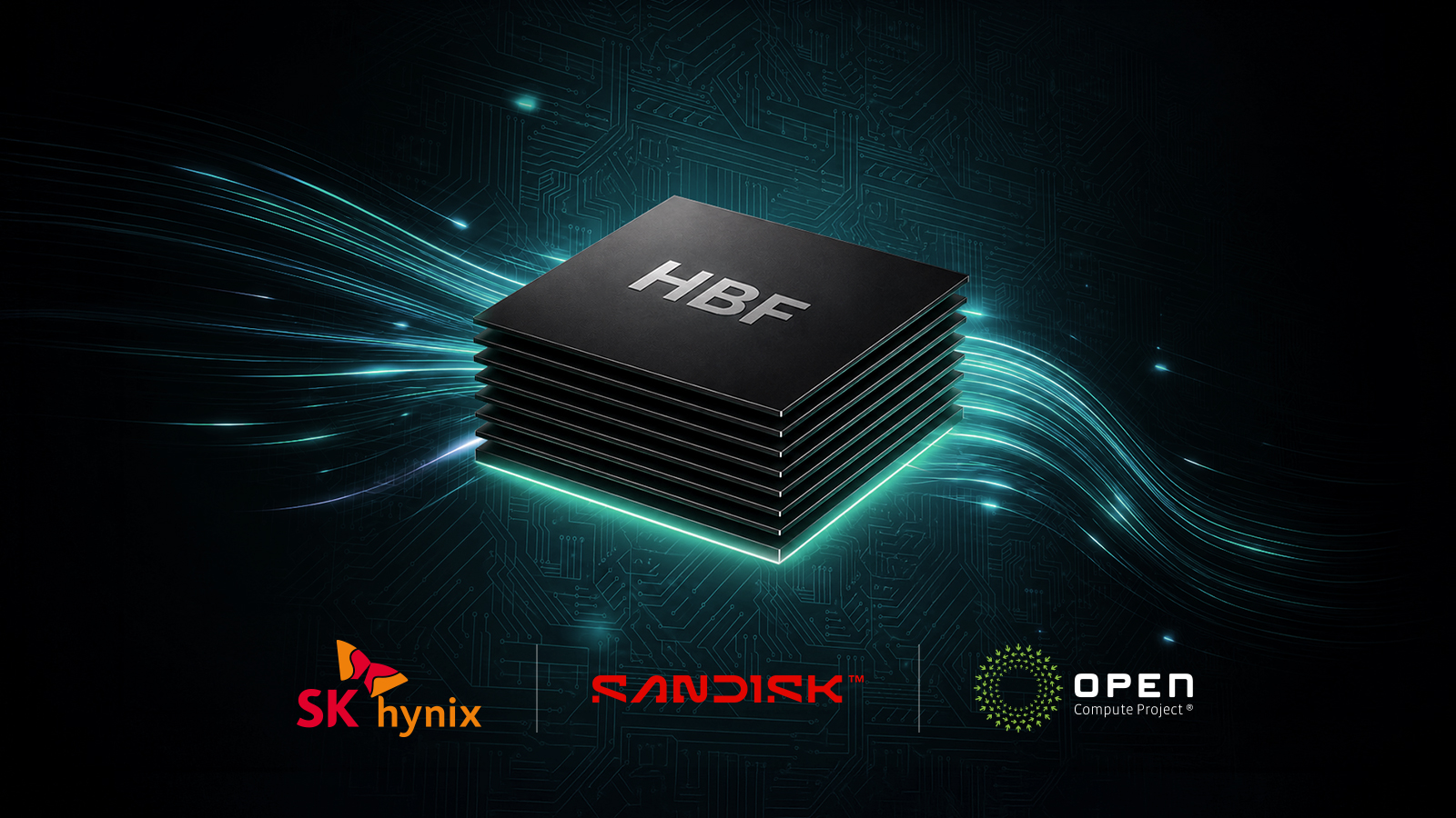 SK hynix and SanDisk announcement graphic for the first High Bandwidth Flash standard specification