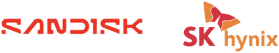 SanDisk and SK hynix company logos