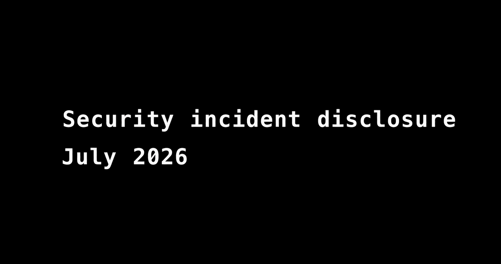 Title card from Hugging Face's July 2026 security incident disclosure blog post
